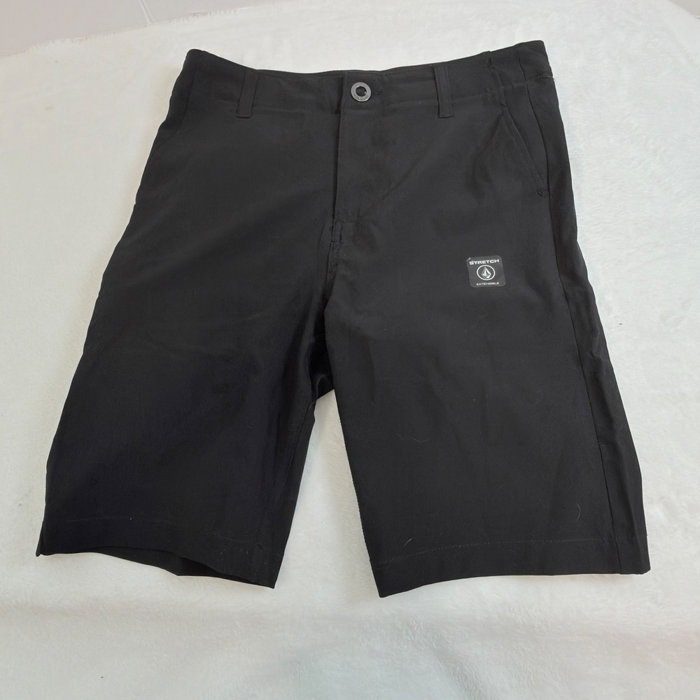 Volcom Kerosene Hybrid Shorts Boys 27/14 Black New 4-Way Stretch C32118R0 NWT